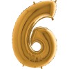 Balão Número 6 Dourado